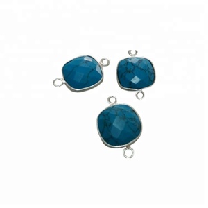 Connecteurs de pierres précieuses de lunette en améthyste Turquoise émeraude strass - Product Image 1