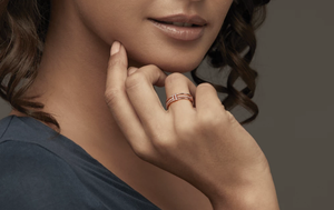 Anillo de Oro Rosa con Diamante Blanco de 0.35 Quilates para Mujer, Anillo de Diamante Elegante para Chicas en Oro Rosa de 14k, Comprar en Línea - Product Image 3