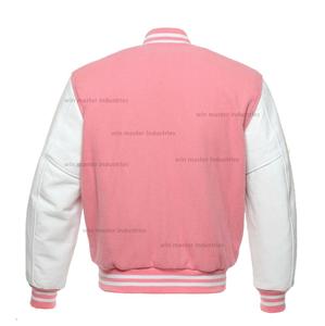 Chaqueta de béisbol de manga larga con estampado personalizado para hombre, chaqueta lisa de color blanco para hombre - Product Image 3