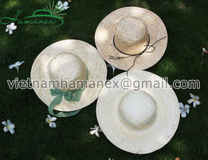Chapeau de soleil de plage en feuille de palmier naturel élégant Chapeau de soleil de plage élégant (chapeaux de paille) - Product Image 1