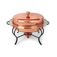 RABEH CD-48 Ensemble de chauffe-plats de luxe en laiton pour buffet de mariage, écologique, avec réchaud intérieur pour la restauration
