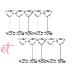 Heart Shaped <b>Metal</b> Place <b>Card</b> <b>Holder</b> Elegant Table Decoration for Weddings Parties Events and Restaurant Display - Product Image 2