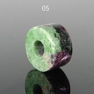 Zoisita-GEMA de rubí Natural de 14x8x5mm, piedras preciosas lisas, cuentas de agujero grande, IG0124 - Product Image 5