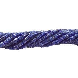 Lapis Lazuli naturel de haute qualité lisse plat grand trou pneu perles bleues brin cristaux ronds pour la guérison perles de pierre - Product Image 4