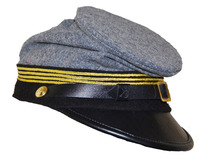 Gorra Kepis Blazer 100% Lana con Visera, Diseño OEM de Alta Calidad, Estilo Confederado, Teñido Liso, Reproducción Americana para Adultos