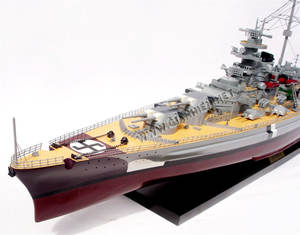 BISMARCK CAMOUFLAGE WOODEN MODEL <b>BOAT</b> - WOODEN HANDICRAFT MODEL - Product Image 1