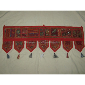 Cenefas Decorativas Hechas a Mano con Parches Vintage, Tapices Bordados Indios para Puertas, Adornos para Ventanas Banjara, Cortinas Bohemias - Product Image 4