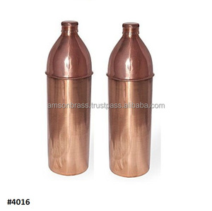 Bouteille d'eau en cuivre pur bouteille de cuivre de yoga martelé traditionnel au meilleur prix fabricant et exportateur d'Inde - Product Image 5