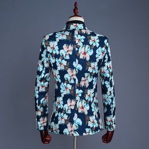 <span class=keywords><strong>Blazer</strong></span> Floreali Personalizzati di Alta Qualità con Stampa Colorata per <span class=keywords><strong>Uomo</strong></span> Completi <span class=keywords><strong>Blazer</strong></span> Maschili - Product Image 3