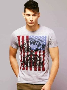 Camisetas gris brezo con impresión de transferencia de calor personalizada - Product Image 6