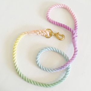 Laisse de chien en corde de coton tressée personnalisée à la main, robuste et durable, mousqueton doré, entraînement à la marche, laisse solide et rétractable pour animaux de compagnie - Product Image 2