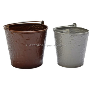 กระถางปลูกต้นไม้และกระถางต้นไม้โลหะชุบสังกะสีขนาดใหญ่กระถางต้นไม้ขนาดเล็กสุดคลาสสิกสีส้มหรูหราสำหรับตกแต่งพื้น - Product Image 1