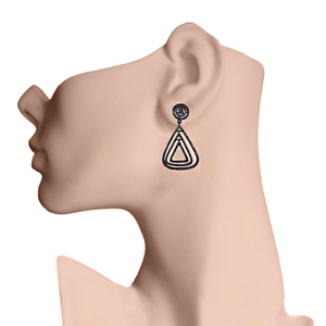 Bijoux de boucles d'oreilles en diamant de créateur en argent sterling 92.5, boucles d'oreilles en diamant de dernière conception, boucles d'oreilles en diamant - Product Image 2