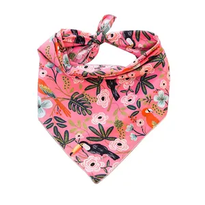 Luxury Solid Red Colorful Printed Cotton <b>Dog</b> Bandanas for <b>Dogs</b>-Comfortable Holiday Pet Outwear - Product Image 1