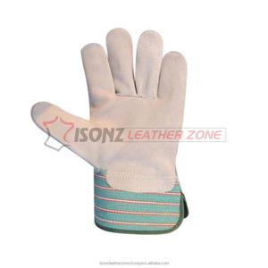 2018 gran oferta guantes de trabajo de cuero dividido de vaca ISONZ zona de cuero Anti-impacto antideslizante Anti-corte - Product Image 5