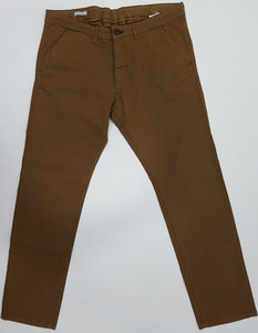 Pantalon en twill de coton slim fit pour homme, couleur kaki, avec 2% d'élasthanne - Product Image 1