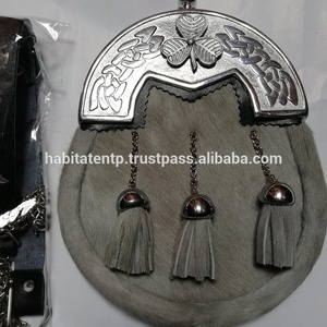 Sporran-vestido gris claro de cardo, traje masculino impresionante - Product Image 3