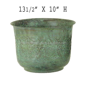 Jardinière en métal de qualité supérieure, faite à la main en gros Jardinière de jardin en métal de taille personnalisée Pots de fleurs et jardinières décoratifs en relief - Product Image 2