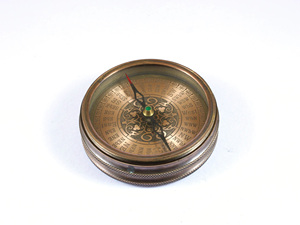 T.Cook London 1914 Vintage <b>Compass</b> Hand <b>Engraved</b> Handmade Brass Copper Finish Glass Featuring Acceptance Text Nautical Theme for - Product Image 2