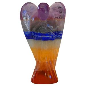 Cristal de piedras preciosas semipreciosas de ángeles Unidos tallados de siete chakras superventas para juego de cristales curativos - Product Image 1