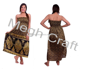 Robe longue décontractée de maternité pour femmes de style indien Bollywood-Design licou respirant écologique-Combinaison - Product Image 6