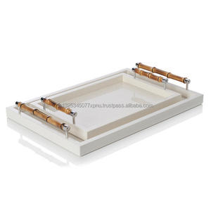 Plateau pliant en acier inoxydable avec manche en bambou, pour moto - Product Image 4