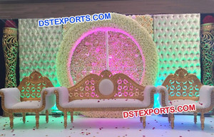 Exquisita decoración de escenario de boda india para ceremonias de matrimonio indio de EE. UU. Decoraciones DE BODA ProductUK - Product Image 2