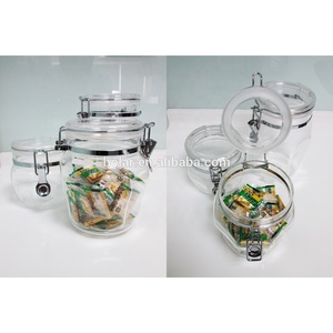 [Holar] Taiwan Made 650 1000 1250 Cc Transparent Kitchen Canister with Steel Clip - Product Image 5