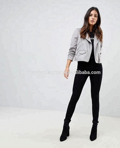 Blouson d'automne en cuir véritable et doux pour femme, veste de moto classique avec fermeture éclair courte, en peau de mouton et mouton, - Product Image 4