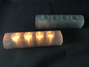 Velas de arte artesanales de selenita natural de alta calidad con Feng Shui para decoración del hogar - Product Image 1