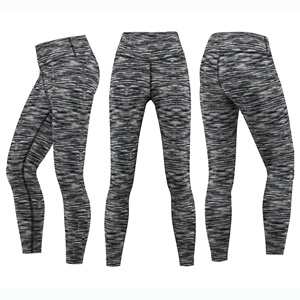 Legging taille haute pour le fitness, leggings de sport imprimés pour le yoga et la salle de sport, pantalon legging mélangé à deux airs pour femmes emballage personnalisé - Product Image 5