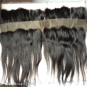 Echantillon de mèches de cheveux remy, frontales en dentelle indienne non transformées et fermetures avec fermeture en dentelle transparente et frontal - Product Image 2