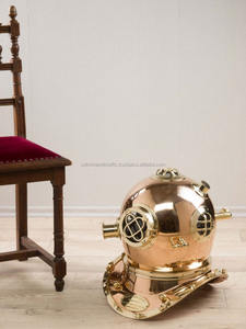 หมวกดำน้ำทะเลทำจากทองแดง45ซม. หมวกกันน็อคสำหรับดำน้ำทะเลลึกสไตล์โบราณ - Product Image 4