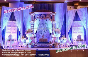 Décor de scène de mariage en Fiber de cristal, 1 pièce, décoration de scène de Style bollyden, animé musulman asiatique - Product Image 2
