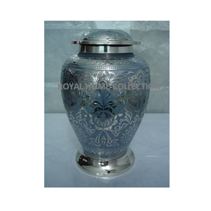 Gran oferta, urna de cremación para adultos humanos de latón personalizada moderna, urna de cremación funeraria blanca con grabado personalizado, recuerdo de cenizas funerarias - Product Image 2
