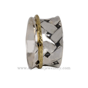 Anillo de Meditación de Plata de Ley 925 Hecho a Mano, Hermosa Banda Ancha, Estilo Bohemio, Anillo de Diseñador para Bodas, Aniversario y Fiesta - Product Image 3