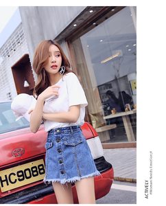 กางเกงยีนส์ขาสั้นผู้หญิง - Product Image 3