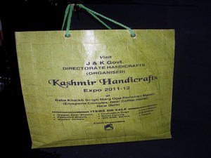 LOWELLCRAFT Handmade Recyclable White Printed Paper Shopping <b>Bag</b> with Letter Pattern Rope Handle <b>Medium</b> <b>Size</b> - Product Image 3