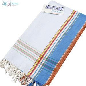 Kikoy — serviettes de plage en coton avec frange, pour Sarong, Rectangle, pour bain, fabricants en inde, - Product Image 1