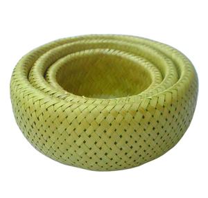 Panier rond en bambou coloré de haute qualité panier de fruits vietnam Bambu rouge Orange jaune Double paroi grands bols de nidification - Product Image 5