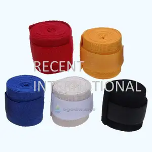 Envolturas de mano de boxeo estilo mexicano semielásticas hechas en Pakistán personalizables sin AZO para soporte de escritura 1 par MOQ - Product Image 1