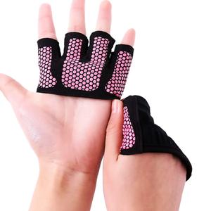 ถุงมือยางนีโอพรีนครึ่งนิ้วใส่ได้ทั้งชายและหญิงถุงมือซิลิโคนสี่นิ้วกันลื่นสำหรับยกน้ำหนัก - Product Image 5