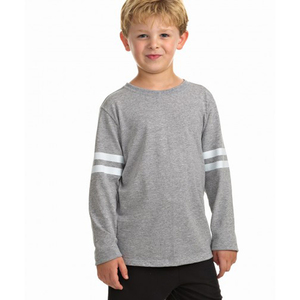 100% coton enfants à manches longues T-shirt unisexe bébé été T-shirt avec logo personnalisé sur le devant des vêtements solides - Product Image 1
