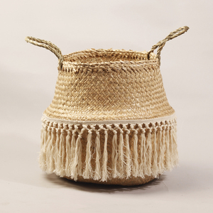 Cheap Price and Stocked Hand Woven Folding <b>Seagrass</b> <b>Basket</b> From Vietnam - Product Image 2