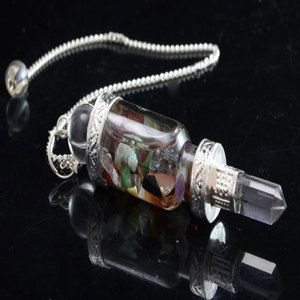 Chakra chips Reiki botella péndulo herramientas curativas de la India - Product Image 1