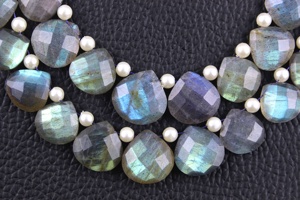 Natural facetado en forma de corazón labradorita piedra preciosa azul llamativo hacer joyería genuina de alta calidad al por mayor - Product Image 3