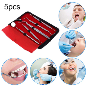 Juego de 5 Removedores de Placa para Dientes, Kit Profesional de Limpieza Dental, Raspador de Dientes de Acero Inoxidable, Limpiador de Sarro y Placa - Product Image 3