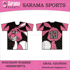 Ropa de softbol Sublimación completa Venta al por mayor Hombres Mujeres Logotipo bordado Botón Abajo Camisa de malla Lisa Carta cosida personalizada - Product Image 2