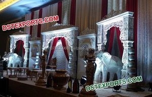 Boda de cristal pilares escenario italiano boda sofá con fibra de escenario de boda escenario fabricante - Product Image 4