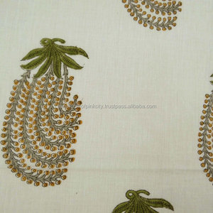 Tela de algodón 100% puro de 5 yardas, tejido indio hecho a mano con estampado de bloques, Material de tela, tela impresa a mano - Product Image 2